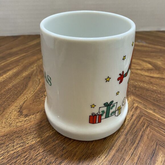 Snoopy Beagle Dog Peanuts Coffee Mug Sleigh Merry Christmas 1976 Woodstock Lot 2 - Picture 11 of 13